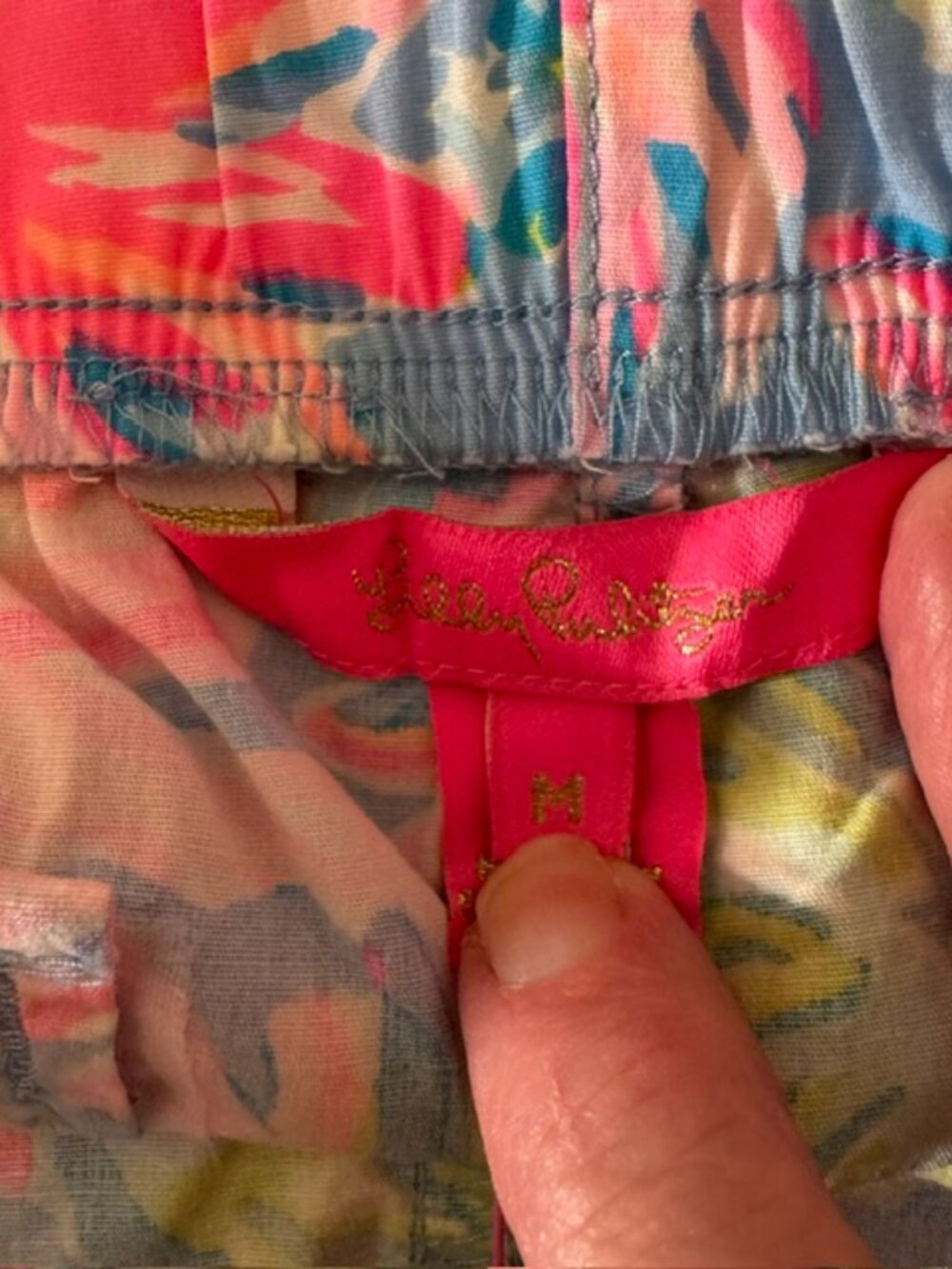 NWT Lilly Pulitzer Ocean View Shorts Blue Peri Sunrise Bay Floral Sz M $58 - Picture 7 of 12